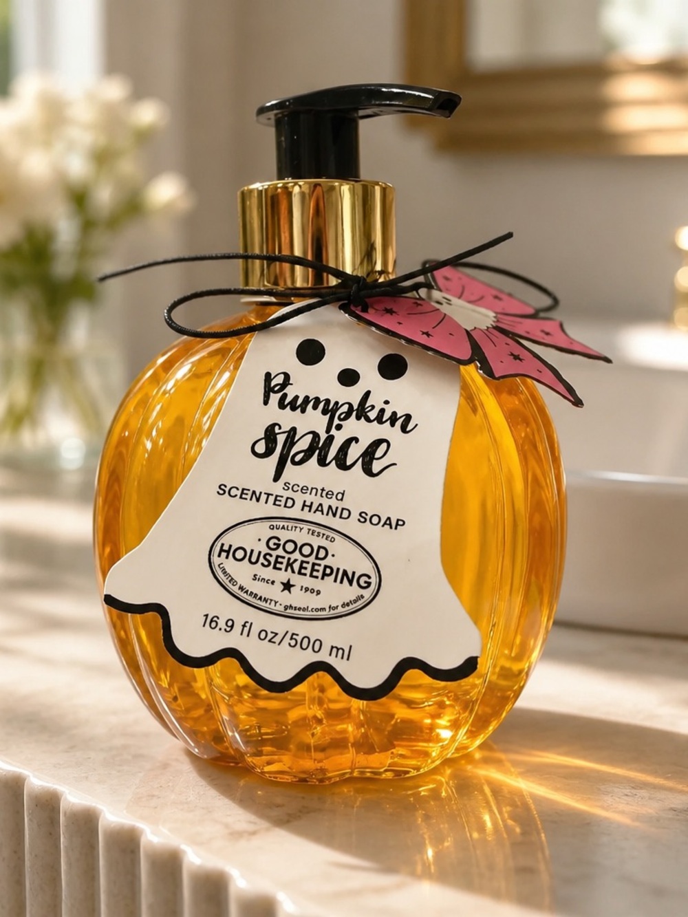 Pumpkin Spice Scented Hand Soap by Good Housekeeping โ Orange